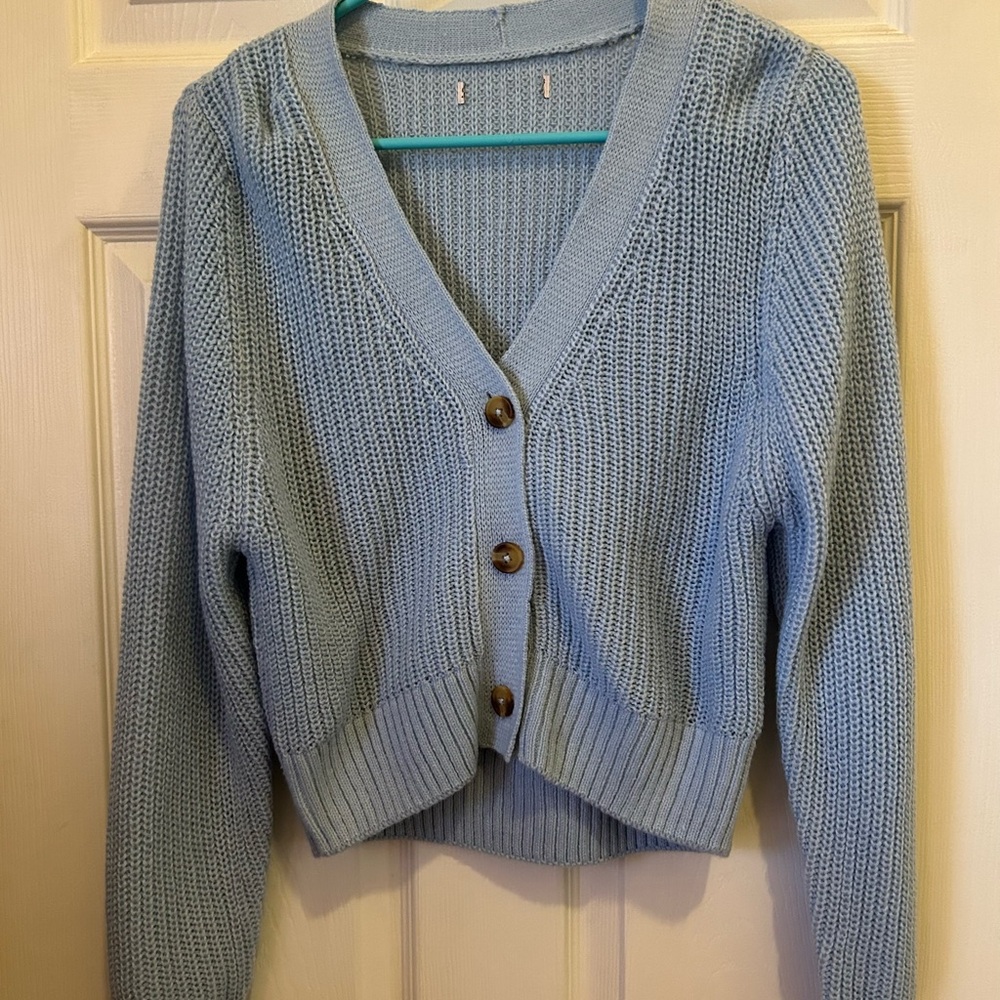 SO Women's Blue Cardigan Sweater
